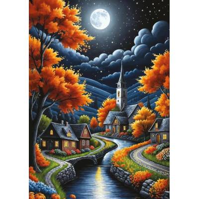 Art Puzzle - Puzzle Magical autumn night - 1 000 piese
