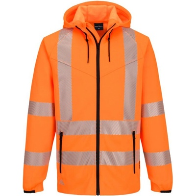 Portwest Mikina s kapucí KX303 na zip reflexní sportovní Oranžová