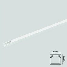 Canalux Žľab 16 x 16 mm biely