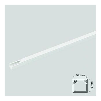 Canalux Žľab 16 x 16 mm biely