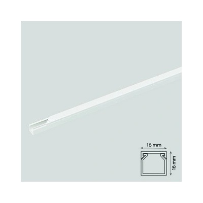 Canalux Žľab 16 x 16 mm biely