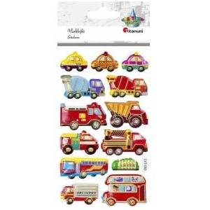 TITANUM Convex stickers soft vehicles mix 13pcs