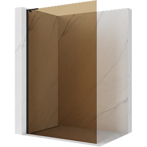 Mexen Kioto L преграда за душ Walk-in 80 x 200 см, бронз, черна - 800-080-103-70-32 (800-080-103-70-32)