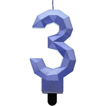 Image 1 of Godan Диамантена метална свещ - синя 3