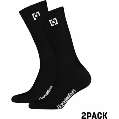 Horsefeathers CREW SOCKS 2PACK Čierna Biela