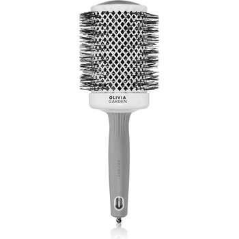 Olivia Garden Expert Shine Wavy Bristles White&Grey Четка за коса průměr 65 mm