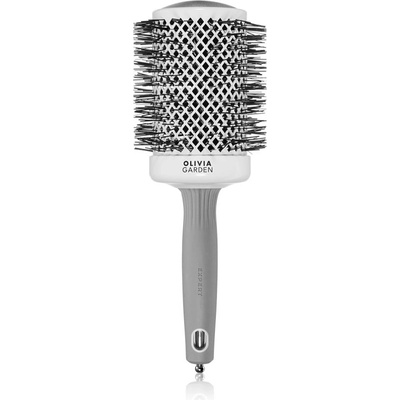 Olivia Garden Expert Shine Wavy Bristles White&Grey Четка за коса průměr 65 mm