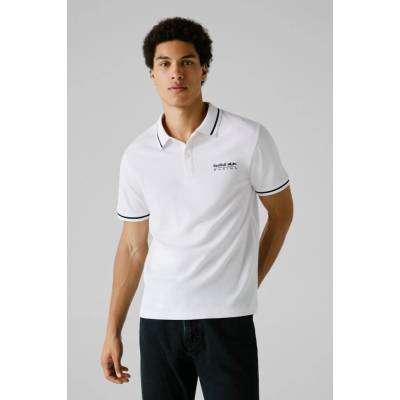 Red Bull Racing X Pepe Jeans pánské tričko TIPPED LOGO POLO bílá
