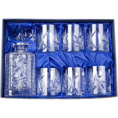 ONTE CRYSTAL Whisky set se skleničkami Větrník Varianty setu: Karafa + 6 skleniček 330 ml