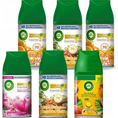 Air Wick NÁPLNĚ DO AUTOMATICKÉHO OSVĚŽOVAČE VZDUCHU SADA MIX 6 x 250 ml