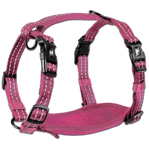 alcott Adventure harnesses - нагръдник за куче Адвенчър, розов, размер S: 15 см дължина, 25-35 см шия, 38-50 см гръден кош, ширина на лентата 1, 5 см - HSSMPK