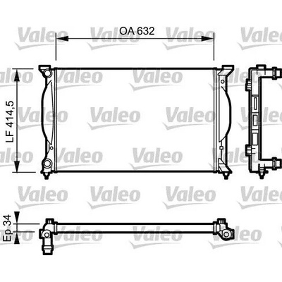 Chladič, chlazení motoru VALEO 732963