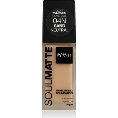 Gabriella Salvete Soulmatte Hyaluronic Foundation hydratační a zmatňující make-up 04N Sand Neutral 30 ml