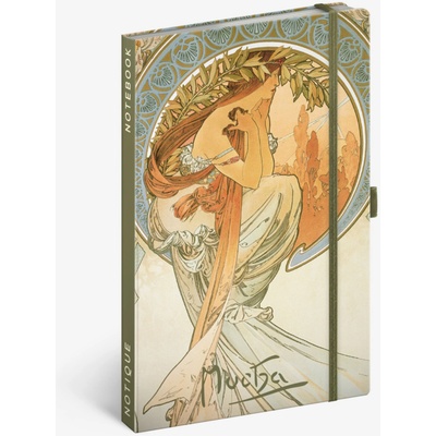 Notique Бележки на Алфонс Муха - Поезия, линирани, 13 x 21 cm NOTIQUE | Lilav | Home | UNI