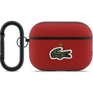 Lacoste Калъф Lacoste Petit Pique Croc Logo Patch за AirPods Pro 3 червен (LCAP3PVCR)