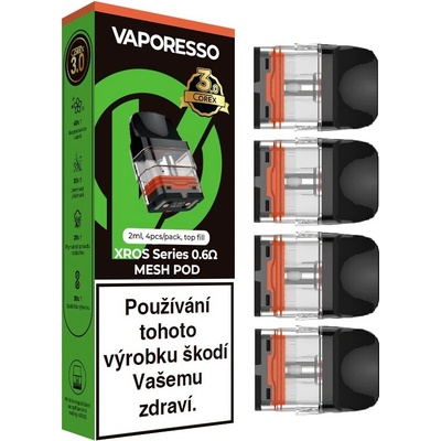 Vaporesso XROS 3 Pod Mesh Cartridge 0,6ohm 4ks