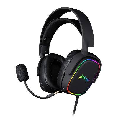 GW9100hs 7.1 геймърски слушалки, черни с RGB (GW9100hs)