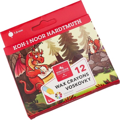 Koh-i-noor školní voskovky 8232 12 barev – Zboží Dáma