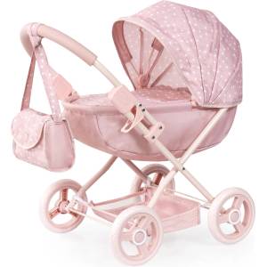 Bayer Design Количка за кукли Bayer - Cosy, с чанта, одеяло и възглавница, розова (12711AB) - ozone