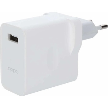 OPPO Захранване за ел. мрежа с USB-A порт и технология за бързо зареждане (бял) - Oppo Fast Charger 30W VC56JBEH (bulk) (VC56JBEH)