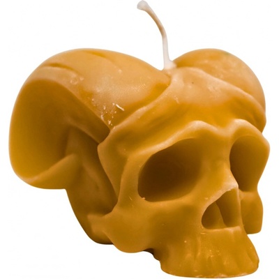 Svíčkománie3D Lebka s rohama hnědá 150 g