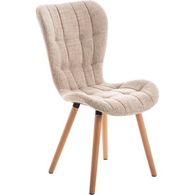 Design Shop Elda látka dřevěné nohy natura Krémová