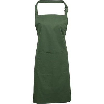 Premier Workwear Pracovní zástěra za krk s kapsou PR154 Moss Pantone 418C 72 x 86 cm