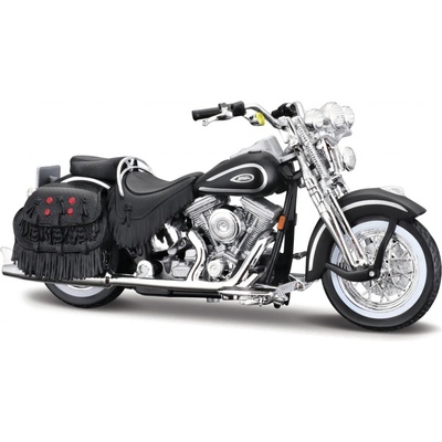 MAISTO HD Motocykel 1999 FLSTS Heritage Softail Springer čierna blister box 1:18