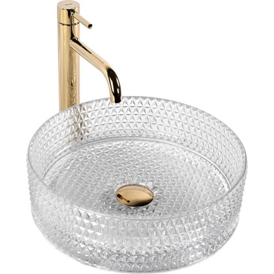 Rea REA-U9670 - Мивка за плот CRISTAL 35, 5 cm стъкло/прозрачно (RE0268)