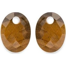 Sparkling Oválné přívěsky na náušnice z tygřího oka EAGEM09 MO