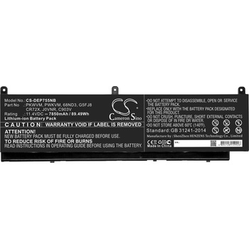 Image 1 of Cameron Sino Батерия за лаптоп DELL Precision 7550 68ND3, J0VNR LiIon 11, 4V 7850mAh CAMERON SINO (CS-DEP755NB)