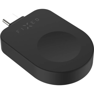 FIXED USB-C адаптер за зареждане за Apple Watch, съвместим с Powerstation Uni, черен FIXDW-AWAP-BK (FIXDW-AWAP-BK)