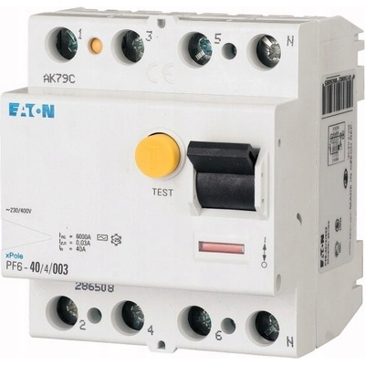 Proudový chránič Eaton 400 V IP20 40 A