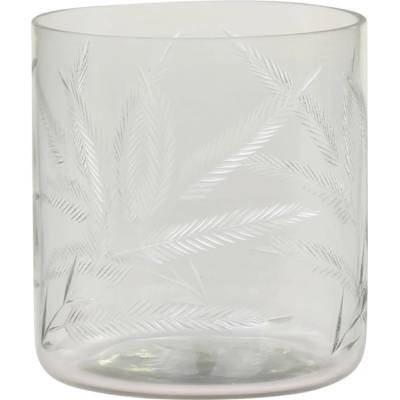 Chic Antique Skleněný svícen s ornamenty malý
