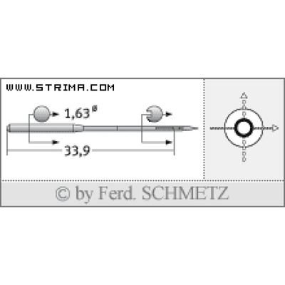 Strojní jehly pro průmyslové šicí stroje Schmetz 16X231 SERV 7 100