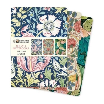 Flame Tree Publishing William Morris Set of 3 Standard Notebooks | Flame Tree Publishing