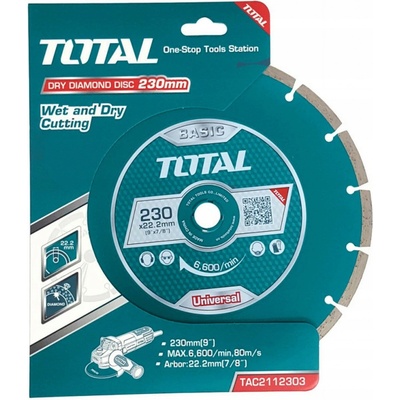Total Kotúč diamantový rezný segmenový 230 × 22,2 mm TAC2112303