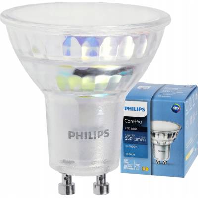 Philips LED žiarovka GU10 5W 50W 550lm 6500K Cold 120°