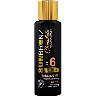 VIVACO Opalovací olej s rozjasňujícími glitry SPF 6 Chocolate SUNBRONZ 100 ml