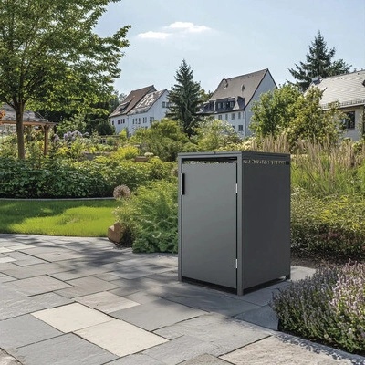 Konsta Kovový box 1x240l 68x80x116cm antracit – Zboží Dáma