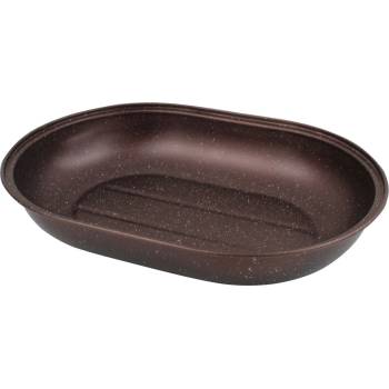 Elekom Тава овална ЕК-Н21-3, Висококачествено мраморно покритие, Висока устойчивост на надраскване, 39 х 28 x 7 см/0, 4 мм (EK-Н21-3)