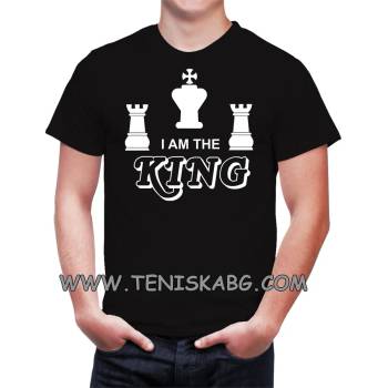 Image 1 of Fruit of the Loom Тениска със щампа - I`m the King