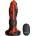 Creature Cocks Inferno Cock Vibrating Silicone Dildo Black-Red