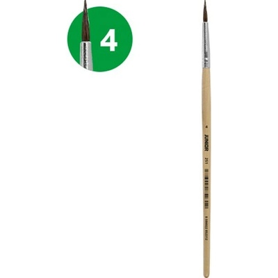 JUNIOR Natural štetec okrúhly č.4