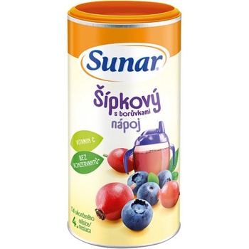 Sunar Rozpustný nápoj šípky s čučoriedkami rozpustný nápoj pre deti 200 g