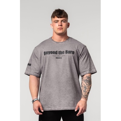 Nebbia Washed-off bavlněné heavyweight tričko GRIND 370