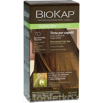 Biosline Biokap farba na vlasy 7.0 Blond přírodní střední 140 ml