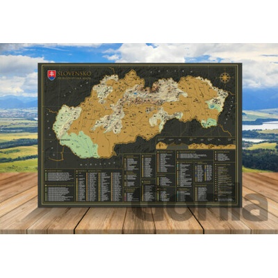 Stieracia mapa Slovenska prírodopisná - darčeková verzia