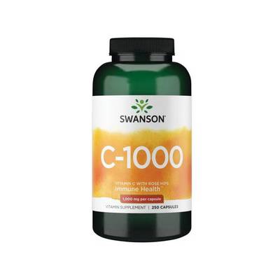 Swanson Vitamín C 1000 mg s Šípkem 250 kapslí