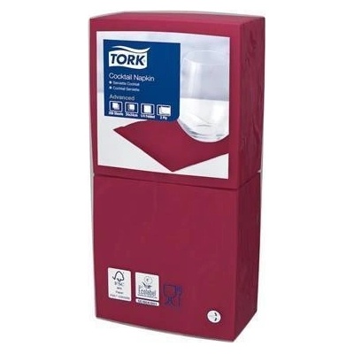TORK 477824 ubrousky Advanced bordó 2V 24x24cm